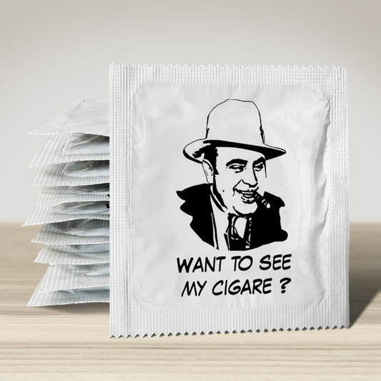 Want To See My Cigar Al Capone Novelty Condom