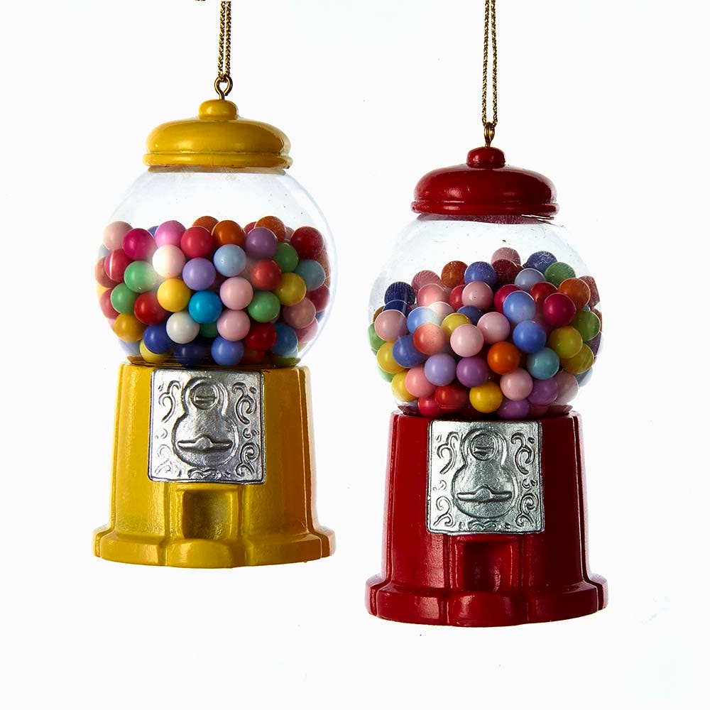 3 1/2 inch Resin Gum Ball Machine Christmas Ornament