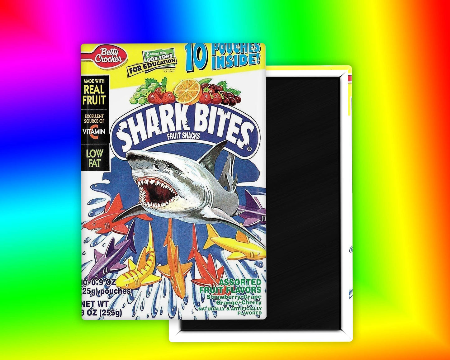 Shark Bites Fruit Snacks 90s Fridge Magnet - Hidden Gems Novelty