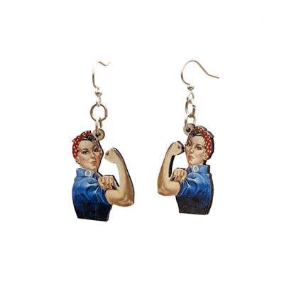 Rosie the Riveter Earrings - supermanstuff.com