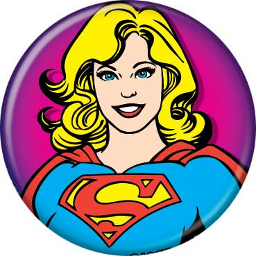 DC Comics Supergirl Head Buttons 1.25" Round