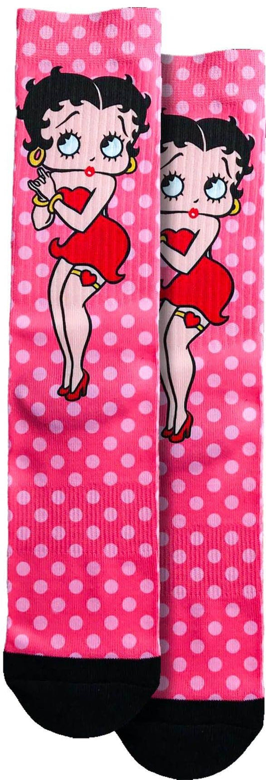 Betty Boop Pink Polka dot Socks