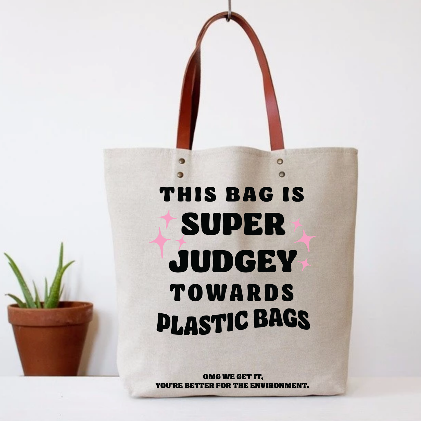 This Bag Is Super Judgey Towards Plastic Bags Tote - Hidden Gems Novelty