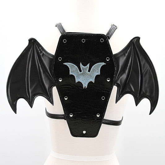 Bat Coffin Backpack in Vinyl