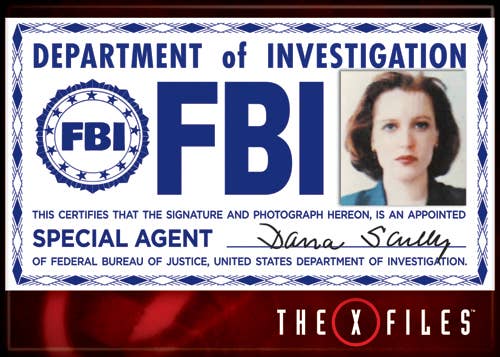 The X-Files Scully FBI Badge Magnet 2.5" x 3.5"