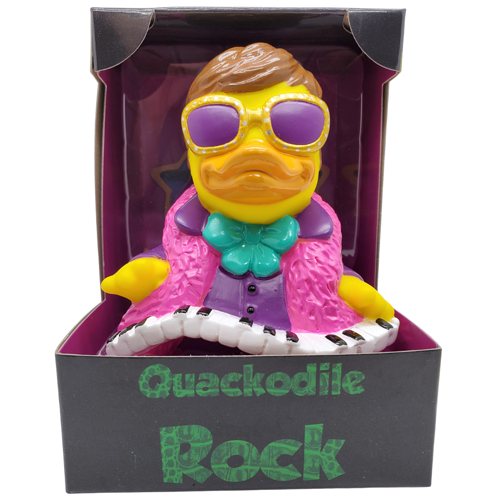 Quackodile Rock Elton John Parody Rubber Duck - Hidden Gems Novelty