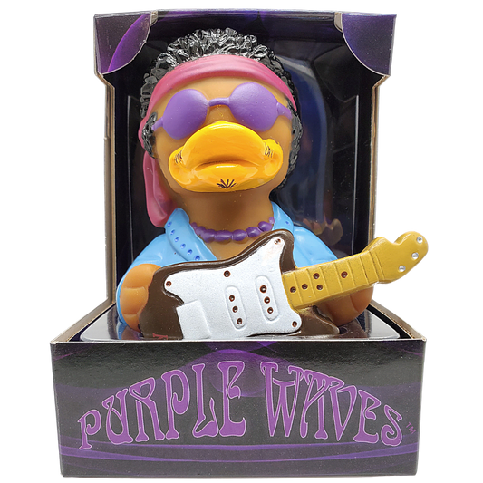 Purple Waves Jimi Hendrix Parody Rubber Duck - Hidden Gems Novelty