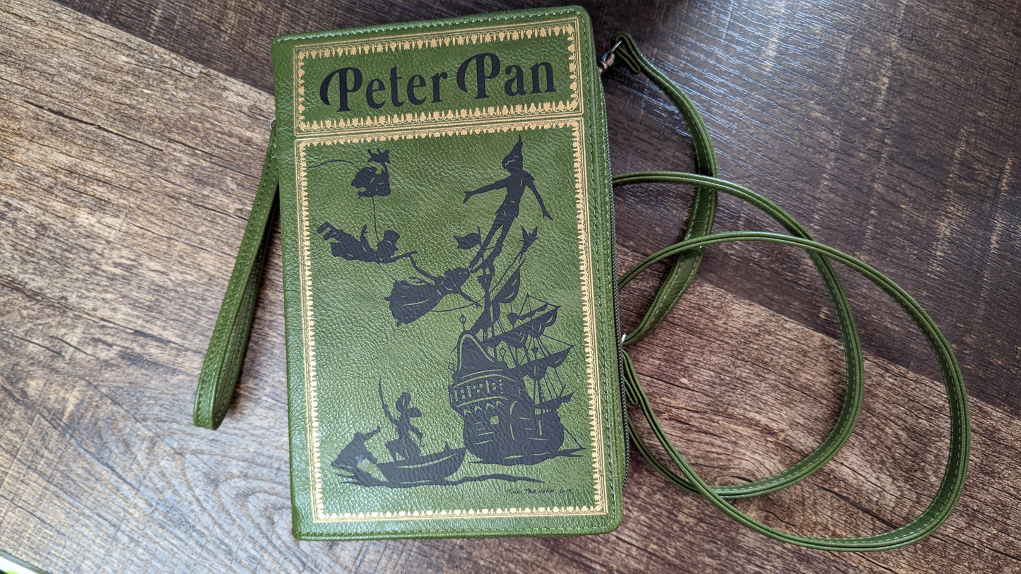 Peter Pan Book Clutch Bag in Vinyl Purse