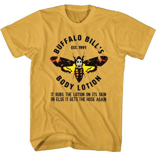 Silence of the Lambs Buffalo Bill's Body Lotion Yellow Short Sleeve Shirt
