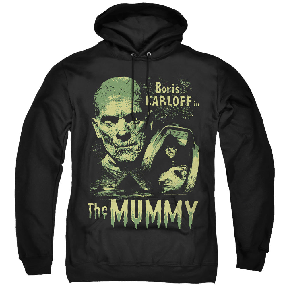 The Mummy Boris Karloff Regular Fit Black Adult Pull-Over Hoodie Sweatshirt