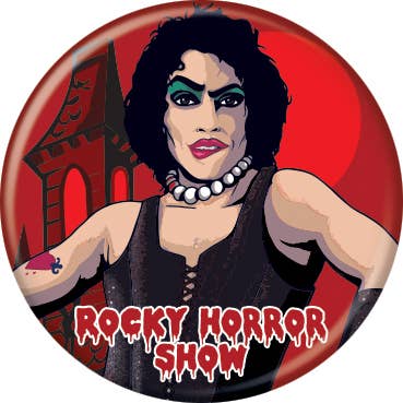 Rocky Horror Frank on Red Button