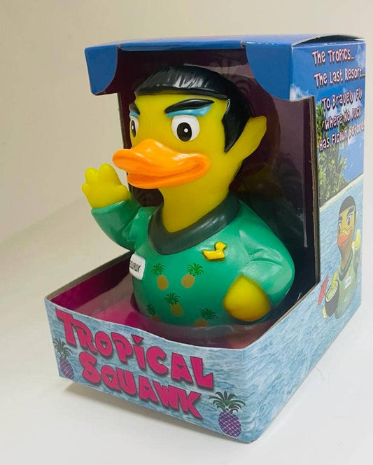 Tropical Squawk Spock Parody Rubber Duck