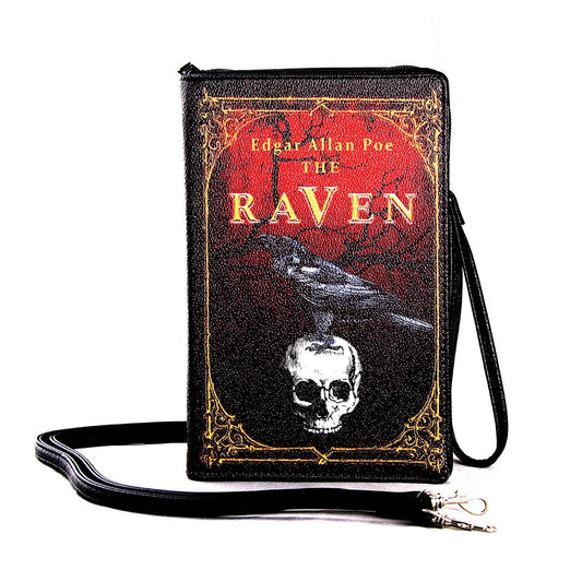 The Raven Vintage Book Clutch Bag in Vinyl. Halloween Purse