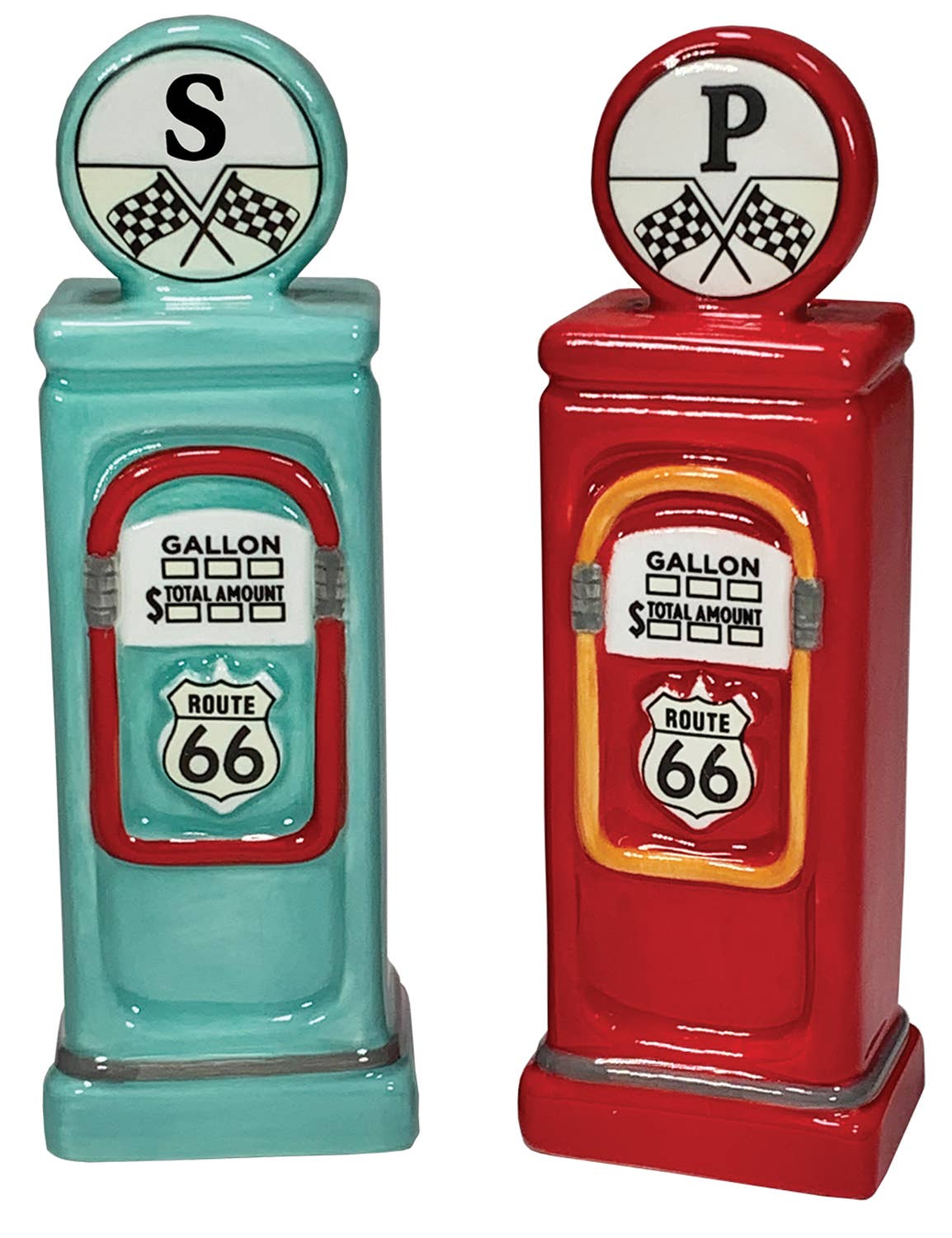 gas pump salt and pepper shaker set