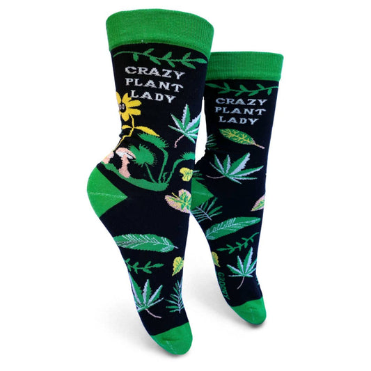Crazy Plant Lady Womens Crew Socks