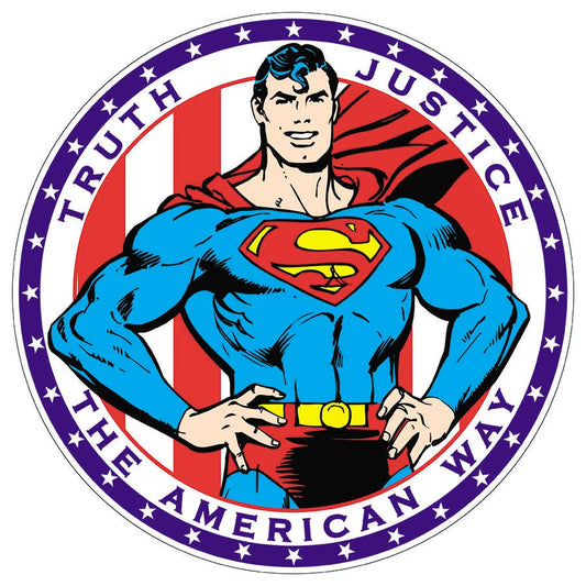 Superman - American Way Round Tin Sign