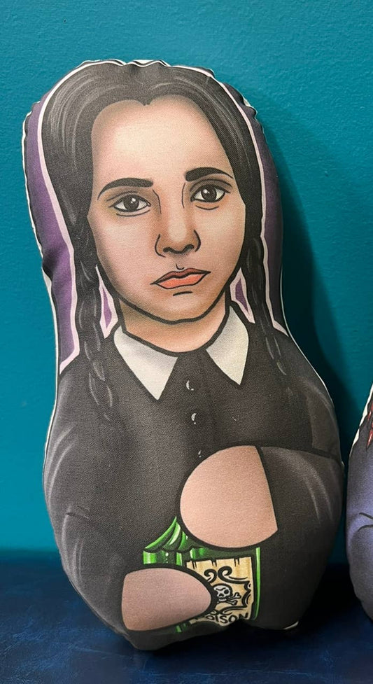 Wednesday Addams Inspired Plush Doll