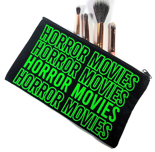 Horror Movies Zippered Pouch, Makeup Bag, Pencil Case