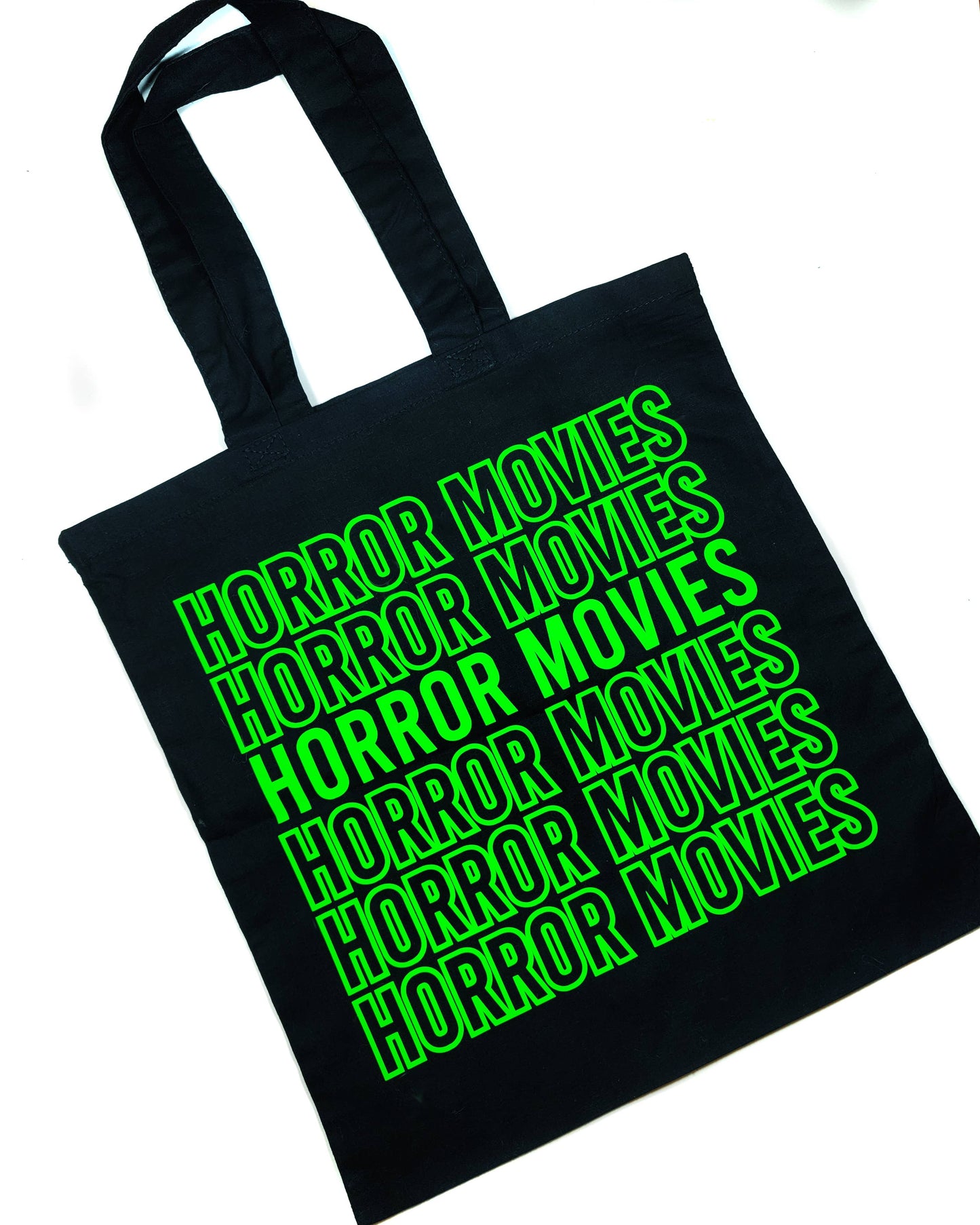 Horror Movies Tote Bag Black Cotton Reusable
