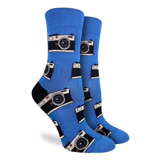 Blue Retro Cameras Socks
