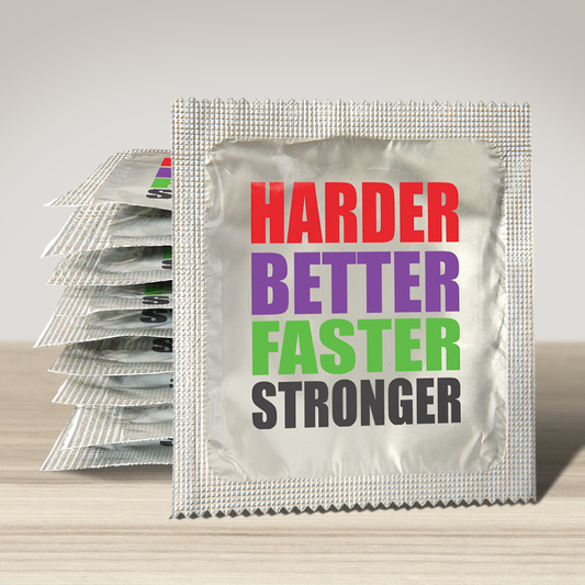 Harder Better Faster Stronger Novelty Condom