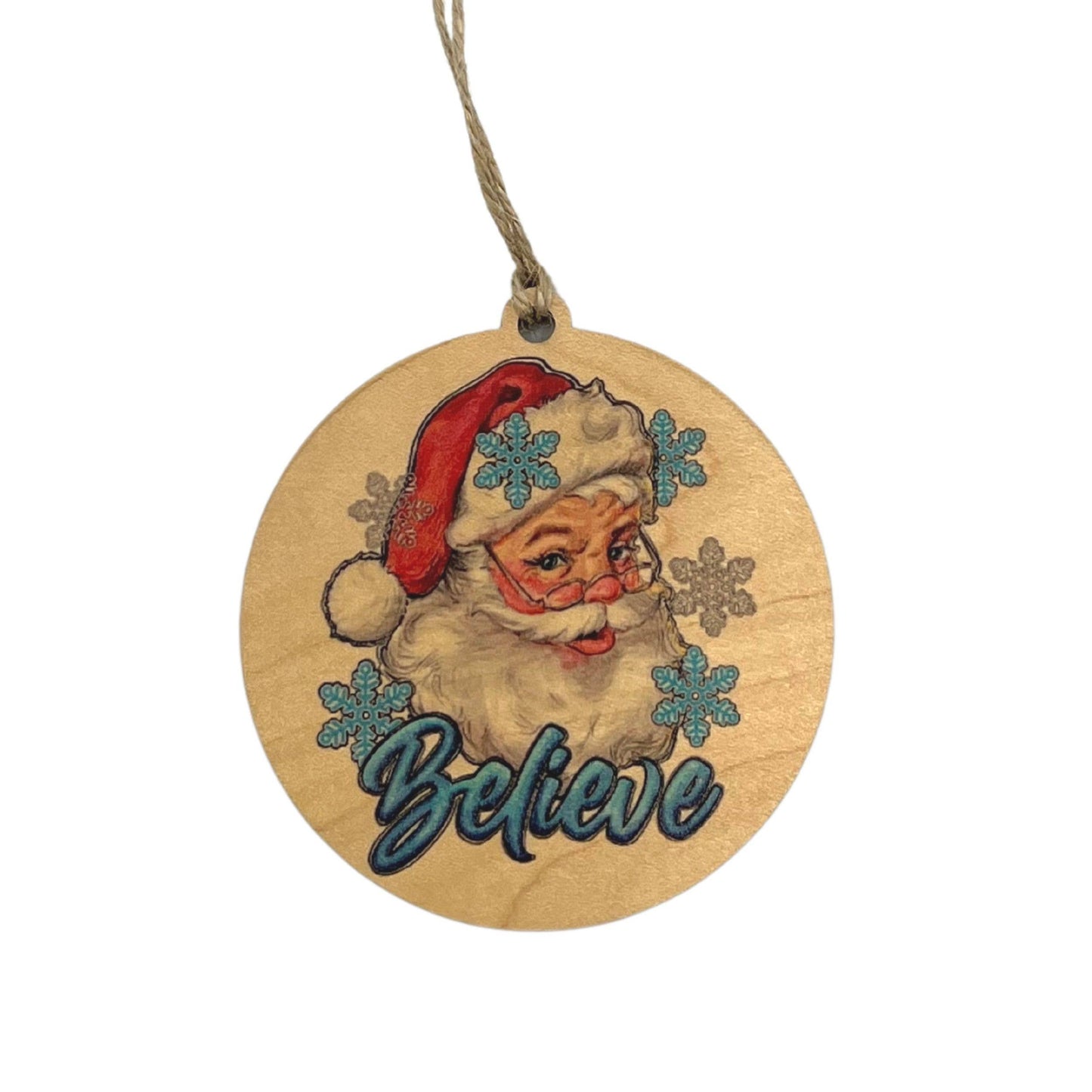 Believe Santa Christmas Ornament