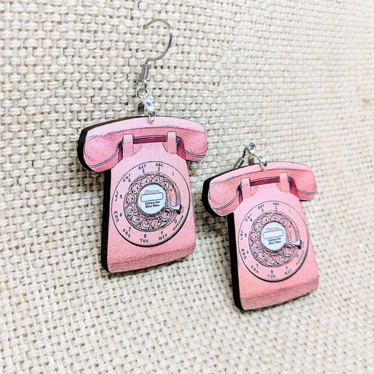 Vintage telephone clearance earrings