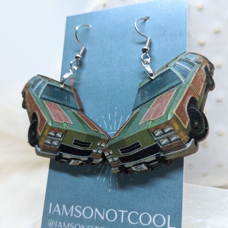 Station Wagon Earrings / Old School Road Trippers - supermanstuff.com