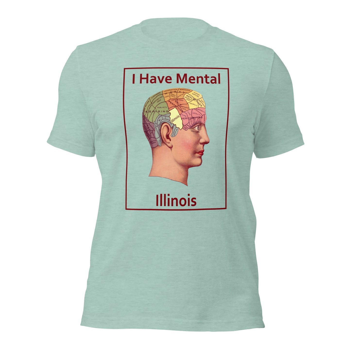 I Have Mental Illinois Phrenology Head Unisex Adult Shirt