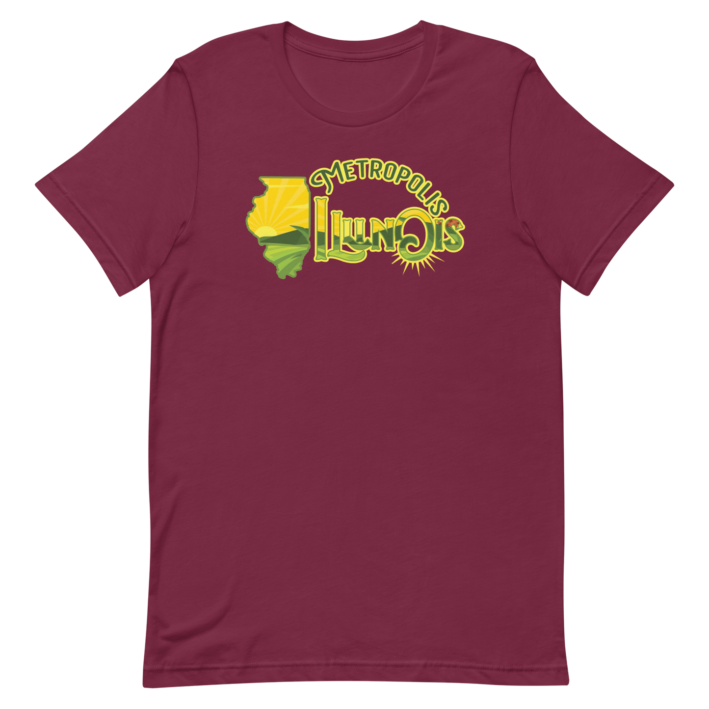 Metropolis Illinois Fields Unisex Adult Short Sleeve Shirt