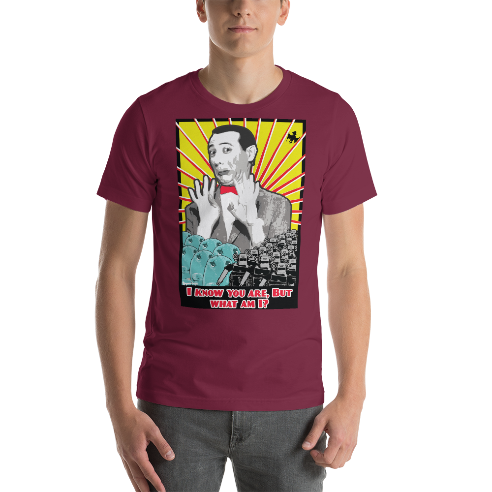 Pee Wee Herman "I know you are, but what am I?" Adult Regular Fit Short Sleeve Shirt