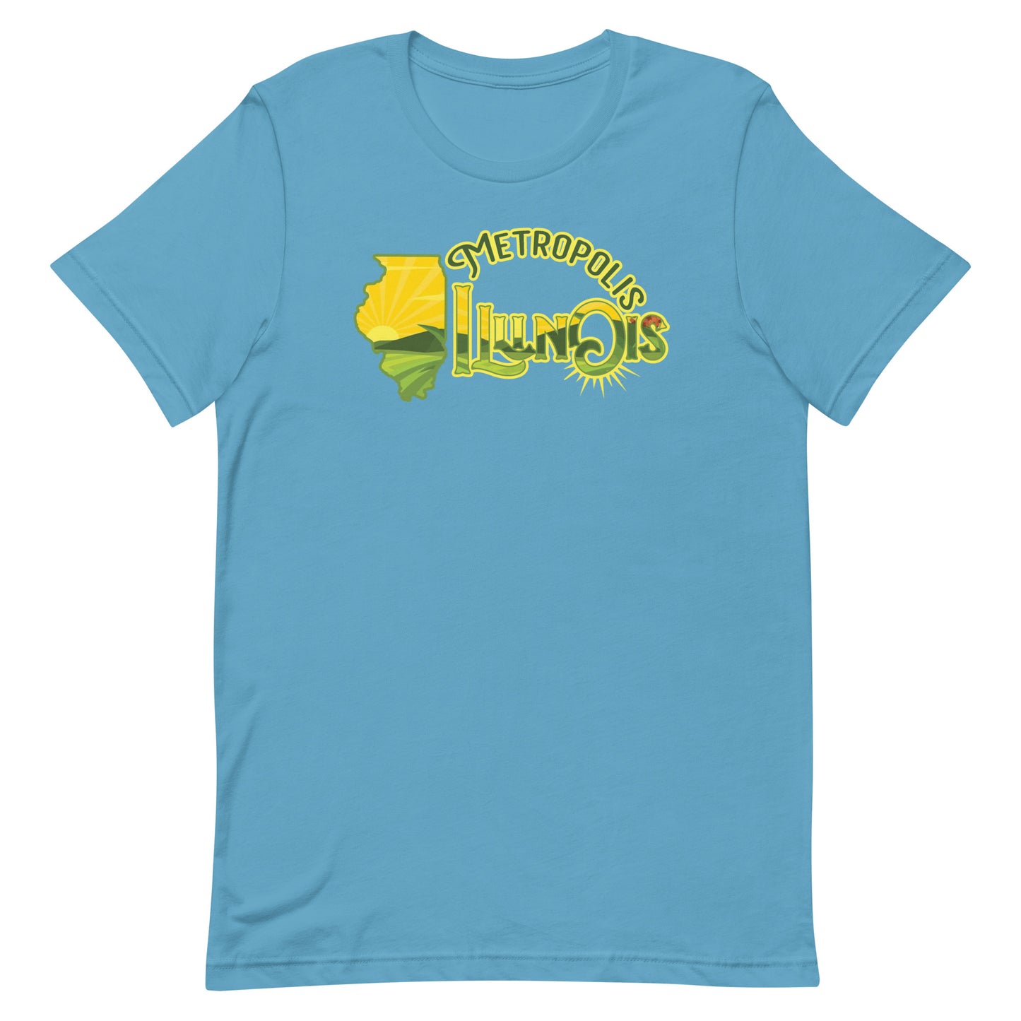 Metropolis Illinois Fields Unisex Adult Short Sleeve Shirt