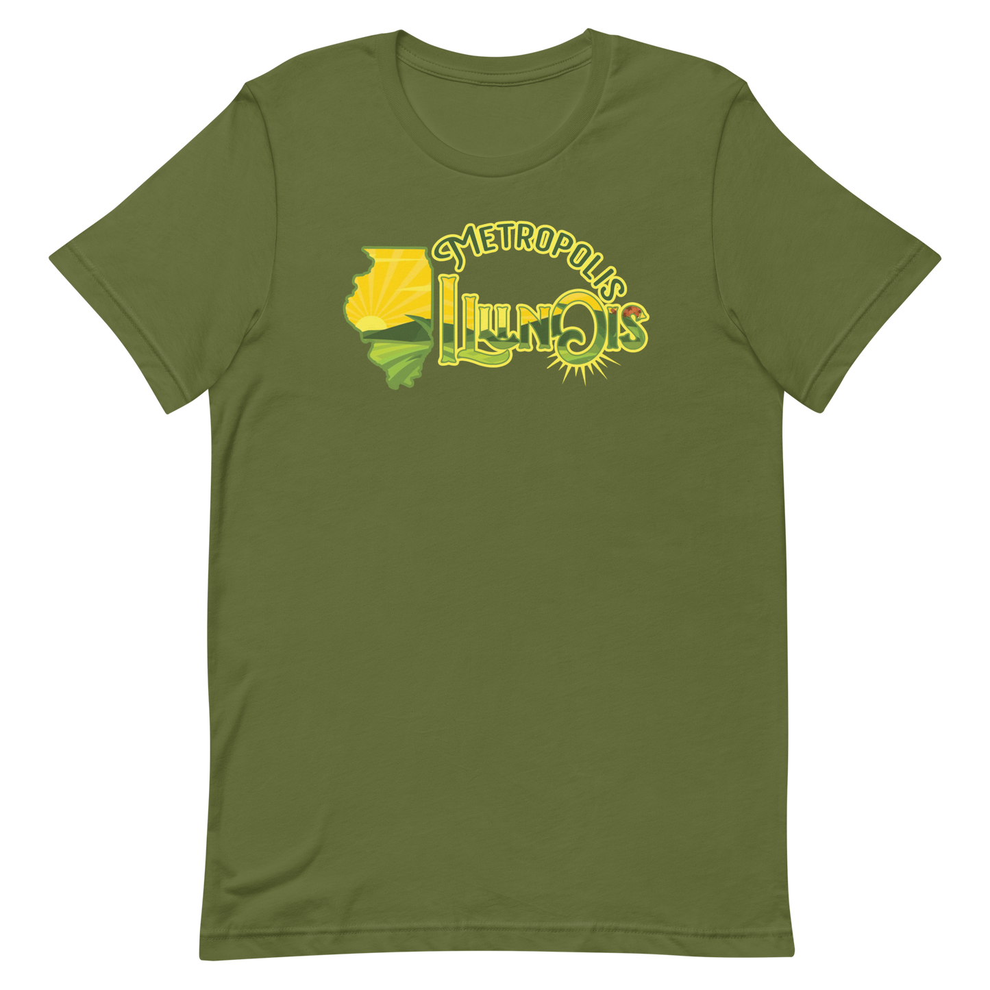 Metropolis Illinois Fields Unisex Adult Short Sleeve Shirt