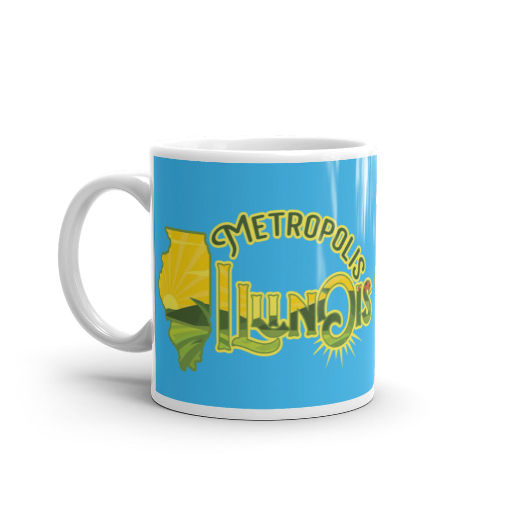 Metropolis Illinois Corn Field Logo Coffee Mug